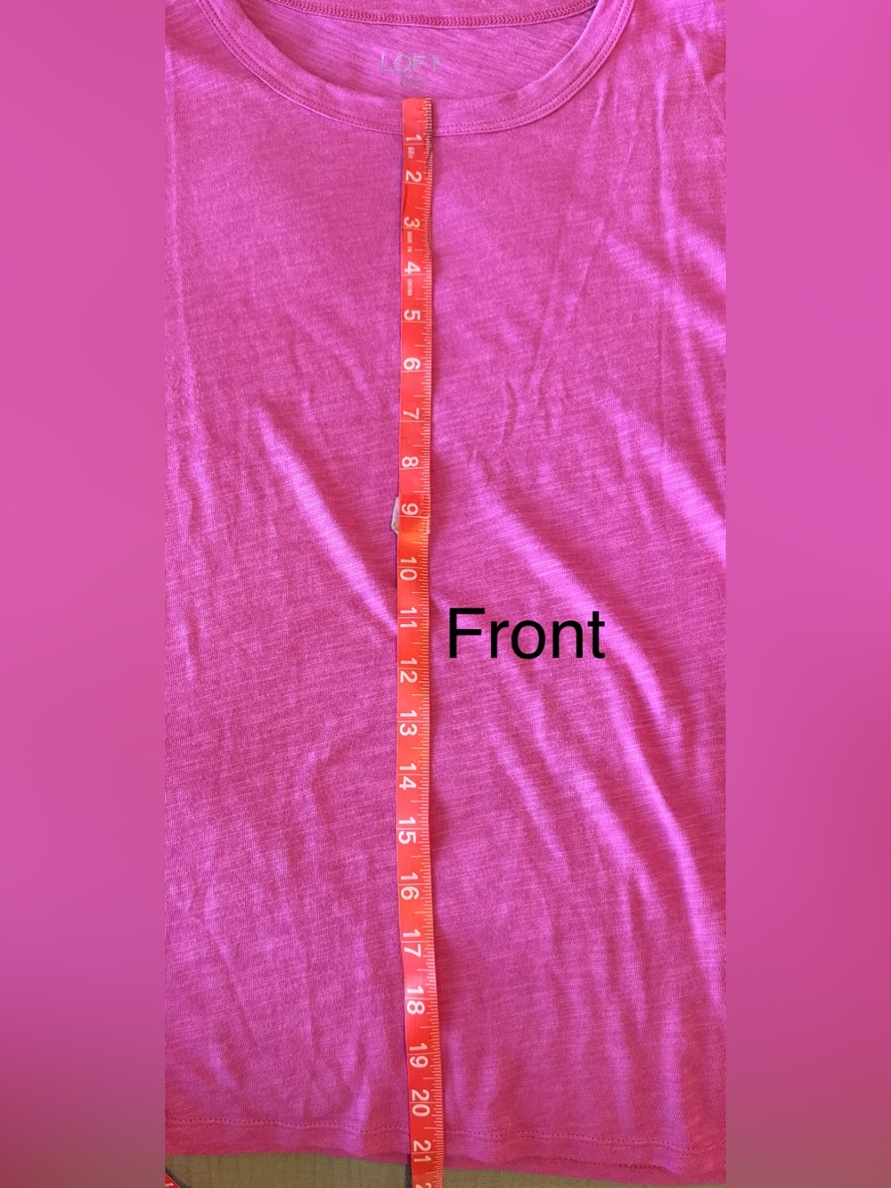 LOFT Outlet Magenta Short Sleeve Tee - Picture 5 of 6